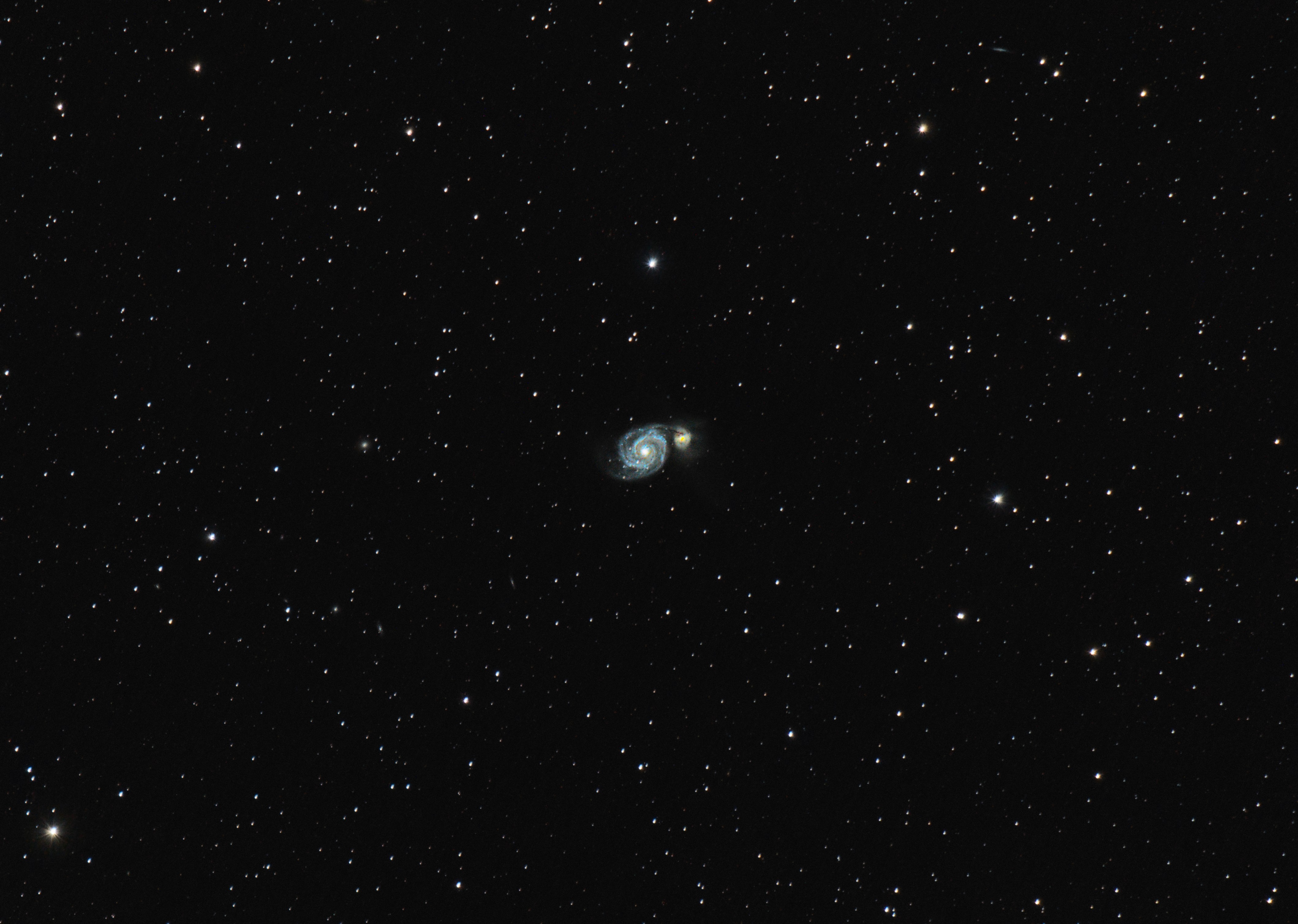 M51, the whirlpool galaxy tracked